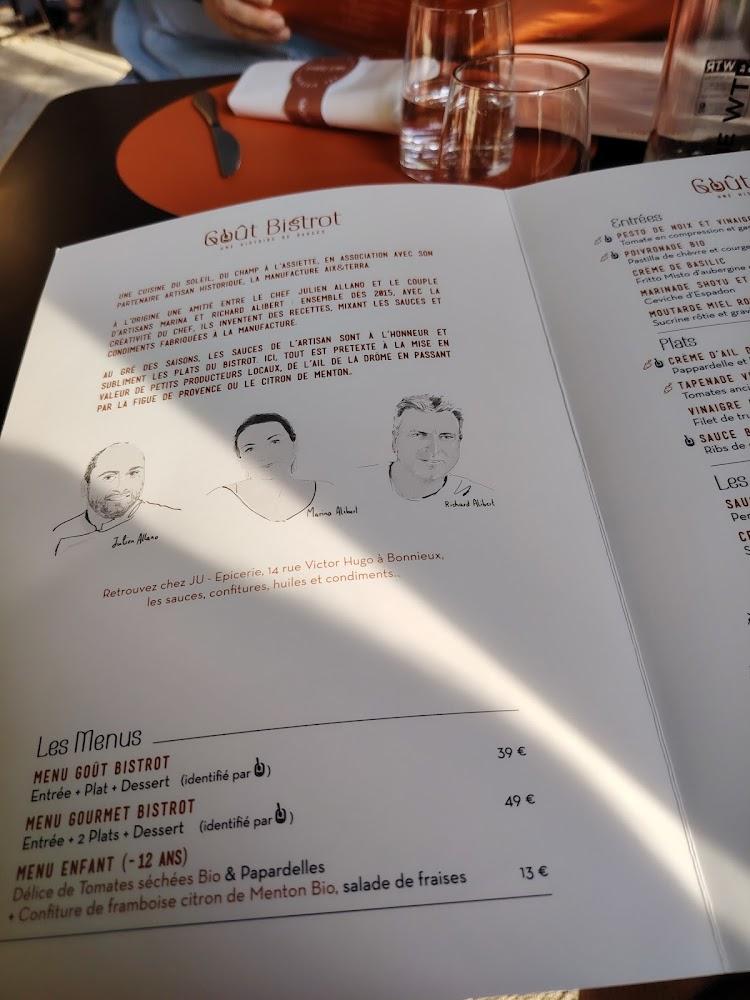 Goût Bistrot - Menu Image 1